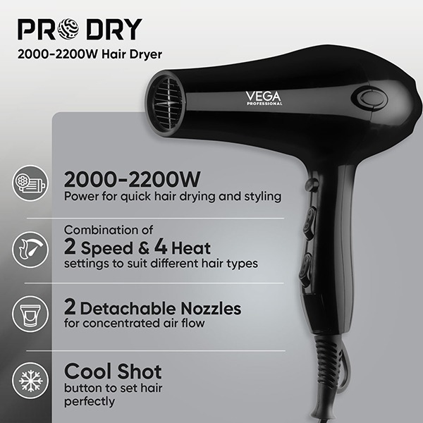 Pro Dry 2000-2200 Hair Dryer VHDT-01