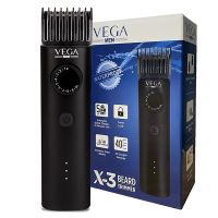 VEGA Men X3 Beard Trimmer For Men With Quick Charge, 90 Mins Run-time, Waterproof, For Cord & Cordless Use And 40 Length Settings, (VHTH-24)
