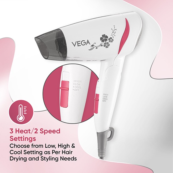 Buy Vega Go‑Style 1200W Hair Dryer | Foldable & Travel‑Ready