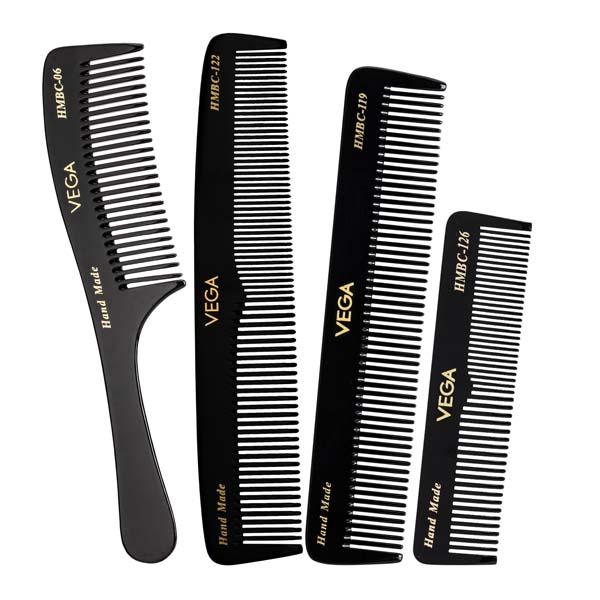 Vega Handcrafted Black Combs (Set of combs) HMBCS-02